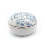 Kék kalocsai bonbonier 9 cm