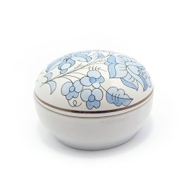 Kék kalocsai bonbonier 9 cm